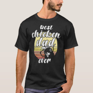 Cheeky Chicken Retro Sunset Best Chicken Dad Ever T-Shirt