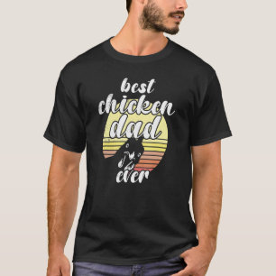 Cheeky Chicken Retro Sunset Best Chicken Dad Ever T-Shirt