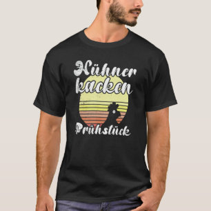 Cheeky Chicken Retro Sunset Breakfast Picking Roos T-Shirt