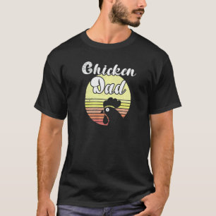 Cheeky Chicken Retro Sunset Chicken Dad Chicken He T-Shirt
