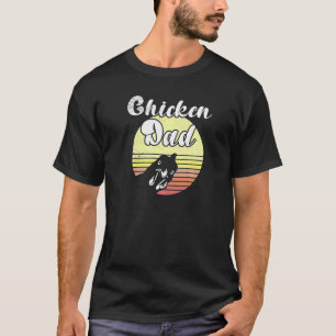 Cheeky Chicken Retro Sunset Chicken Dad Chickens T-Shirt