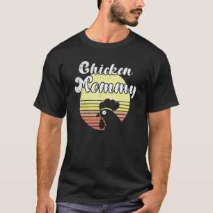 Cheeky Chicken Retro Sunset Chicken Mummy Chicken T-Shirt