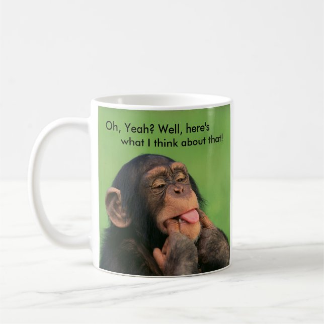 Cheeky Chimp Coffee Mug (Left)