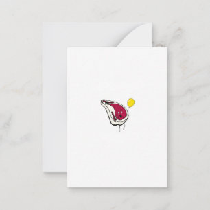 Cheeky chops. Pork chops, meat themed Card