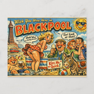 Cheeky Classic Blackpool Postcard