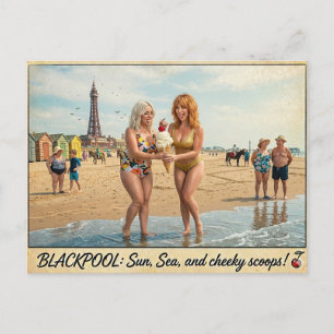 Cheeky Classic Blackpool Postcard