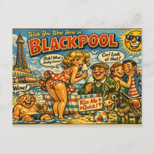 Cheeky Classic Blackpool Postcard