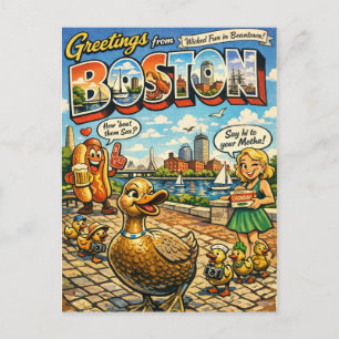 Cheeky Classic Boston Postcard
