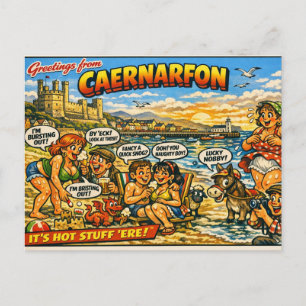 Cheeky Classic Caernarfon Postcard