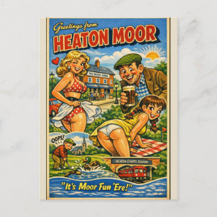 Cheeky Classic Heaton Moor Postcard