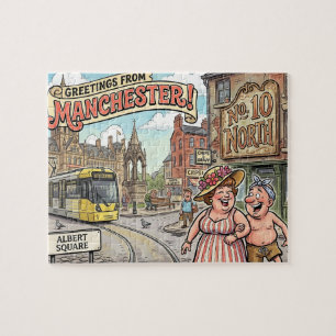 Cheeky Classic Manchester Postcard Jigsaw Puzzle