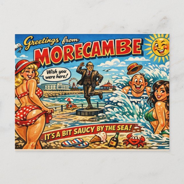 Cheeky Classic Morecambe Postcard (Front)