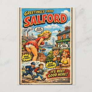 Cheeky Classic Salford Postcard