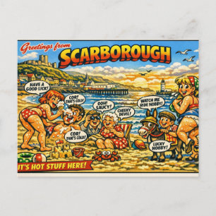 Cheeky Classic Scarborough Postcard
