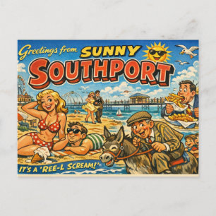 Cheeky Classic Southport Postcard