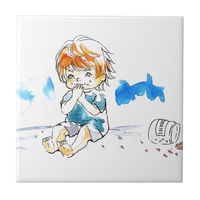Cheeky Cookie Eater Colour Tile (Front)