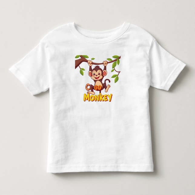 cheeky Cute Monkey Toddler T-Shirt (Front)