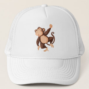 Cheeky dancing monkey trucker hat