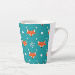 Cheeky fox pattern latte mug