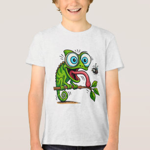 Cheeky Frog Snack Attack Kids' T-Shirt - Funny  Tri-Blend Shirt