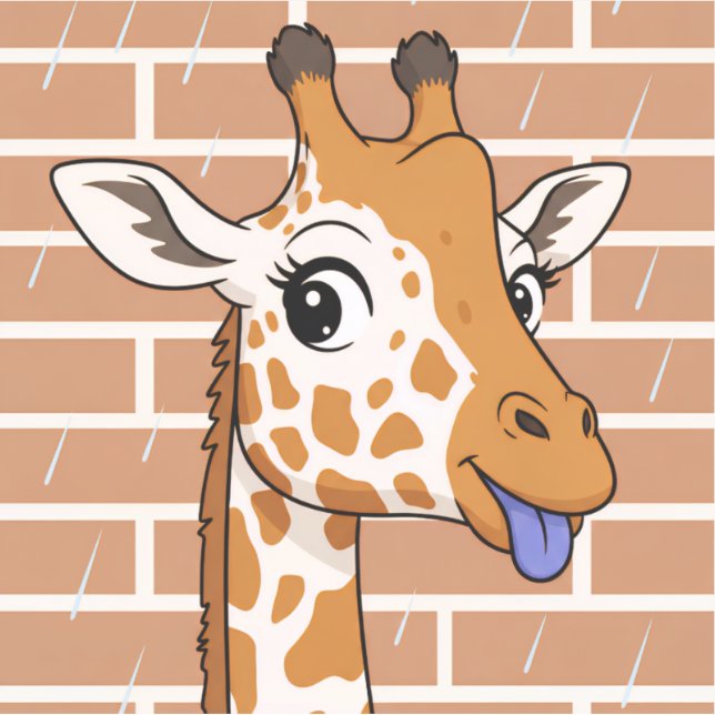 Cheeky giraffe sticker (Front)