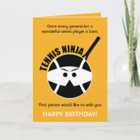 Cheeky Happy Birthday 🎾Tennis Ninja yellow 💛 Car