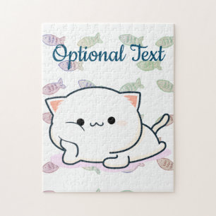 Cheeky Kawaii Style Kitten  Jigsaw Puzzle
