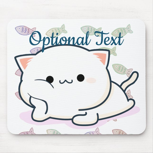 Cheeky Kawaii Style Kitten  Mouse Mat (Front)
