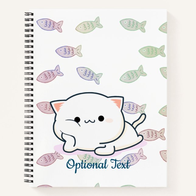 Cheeky Kawaii Style Kitten  Notebook (Front)