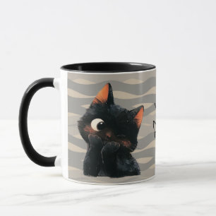 Cheeky Little Black Cat Mug
