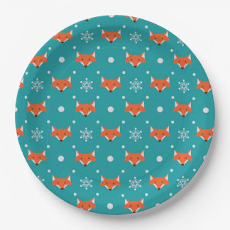 Cheeky little foxes paper plate