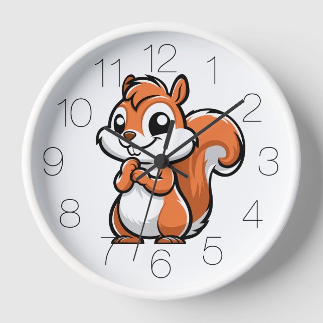Cheeky Little Squirrel Clock (Front)