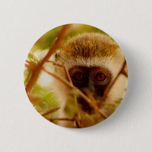 Cheeky Monkey. 6 Cm Round Badge