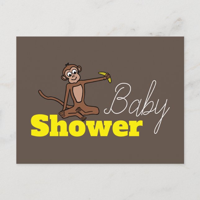 Cheeky Monkey, Baby Shower Invitation (Front)