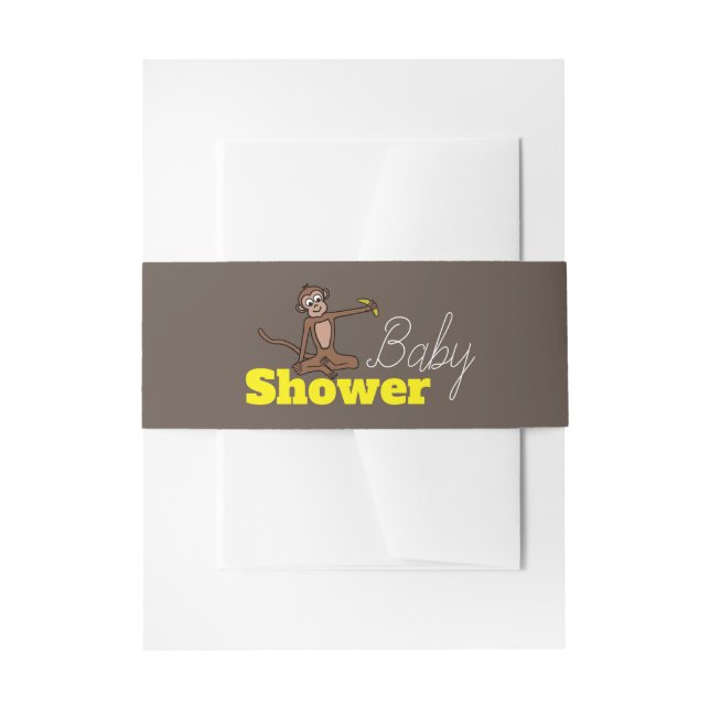 Cheeky Monkey, Baby Shower Invitation Belly Band (Front Example)
