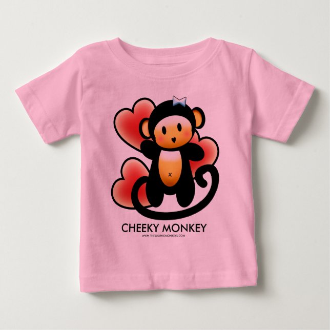 Cheeky Monkey Baby T-Shirt (Front)