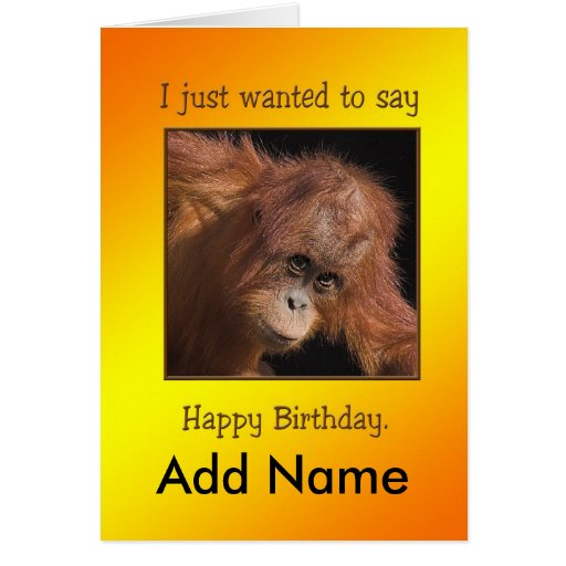 Cheeky Monkey Birthday Card | Zazzle