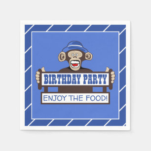 Cheeky Monkey Birthday Party Napkin