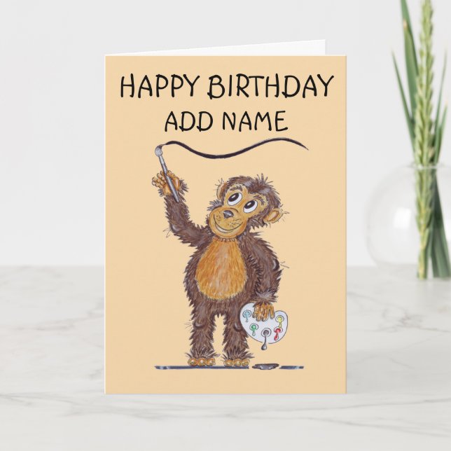 Cheeky monkey card (Front)
