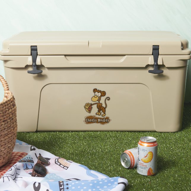 Cheeky Monkey Design Decorative Sticker (Cooler)