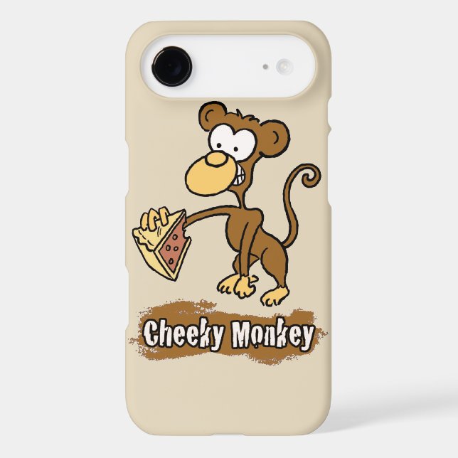 Cheeky Monkey Design has Monkey Enjoying Cake Case-Mate iPhone Case (Back)