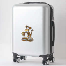 Cheeky Monkey Design Suitcase Sticker