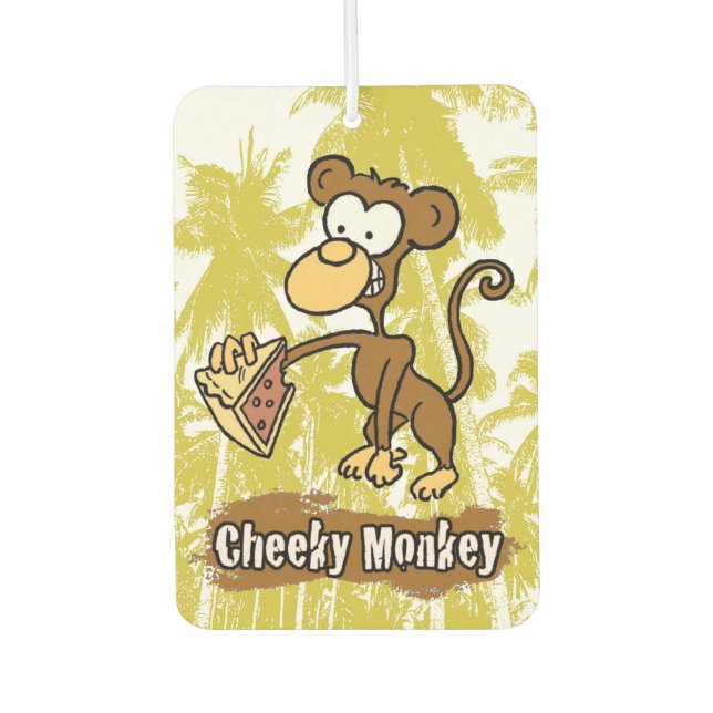 Cheeky Monkey in the Jungle Car Air Freshener (Front)