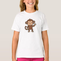 Cheeky Monkey Kids T-Shirt – Fun Jungle Animal Des