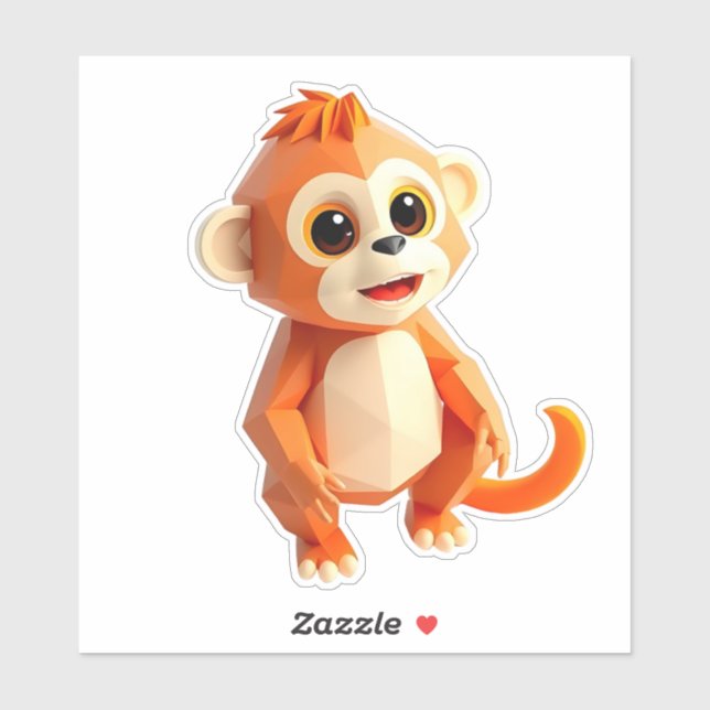 Cheeky Monkey Laptop Sticker  (Sheet)
