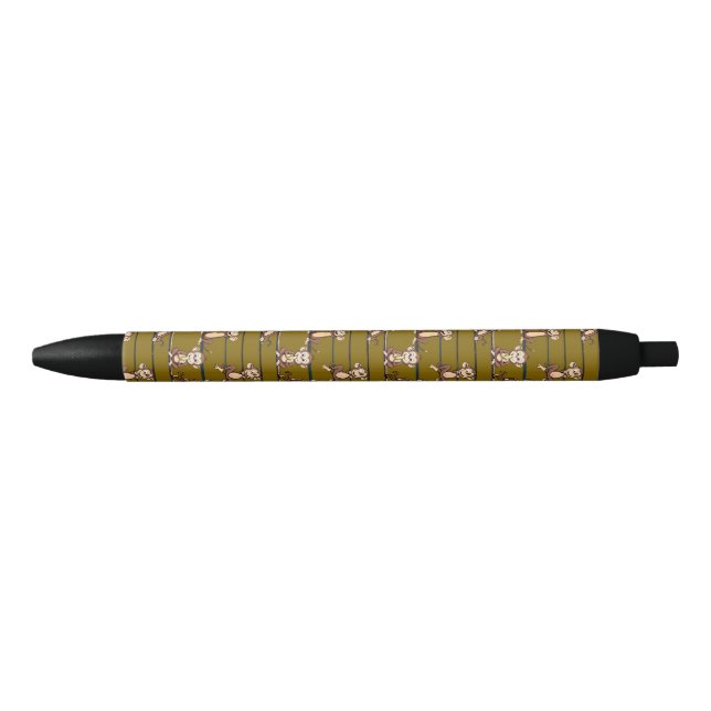 Cheeky Monkey Pattern Black Ink Pen (Front)
