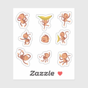 Cheeky Monkey Stickers