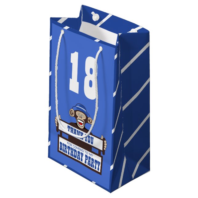 Cheeky Monkey Thank You Favor Bag (Front Angled)