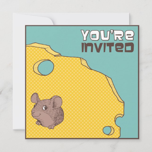 Cheeky Mouse Birthday Party Invitation (Front)