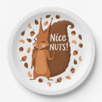 Cheeky Nutty Squirrel 41 Paper Plate